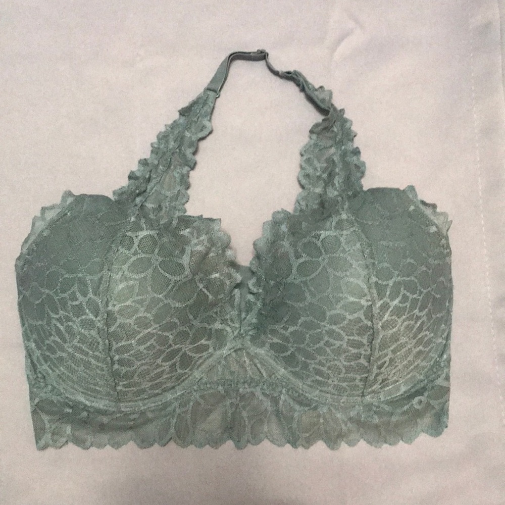 PINK Lace Halter Bralette